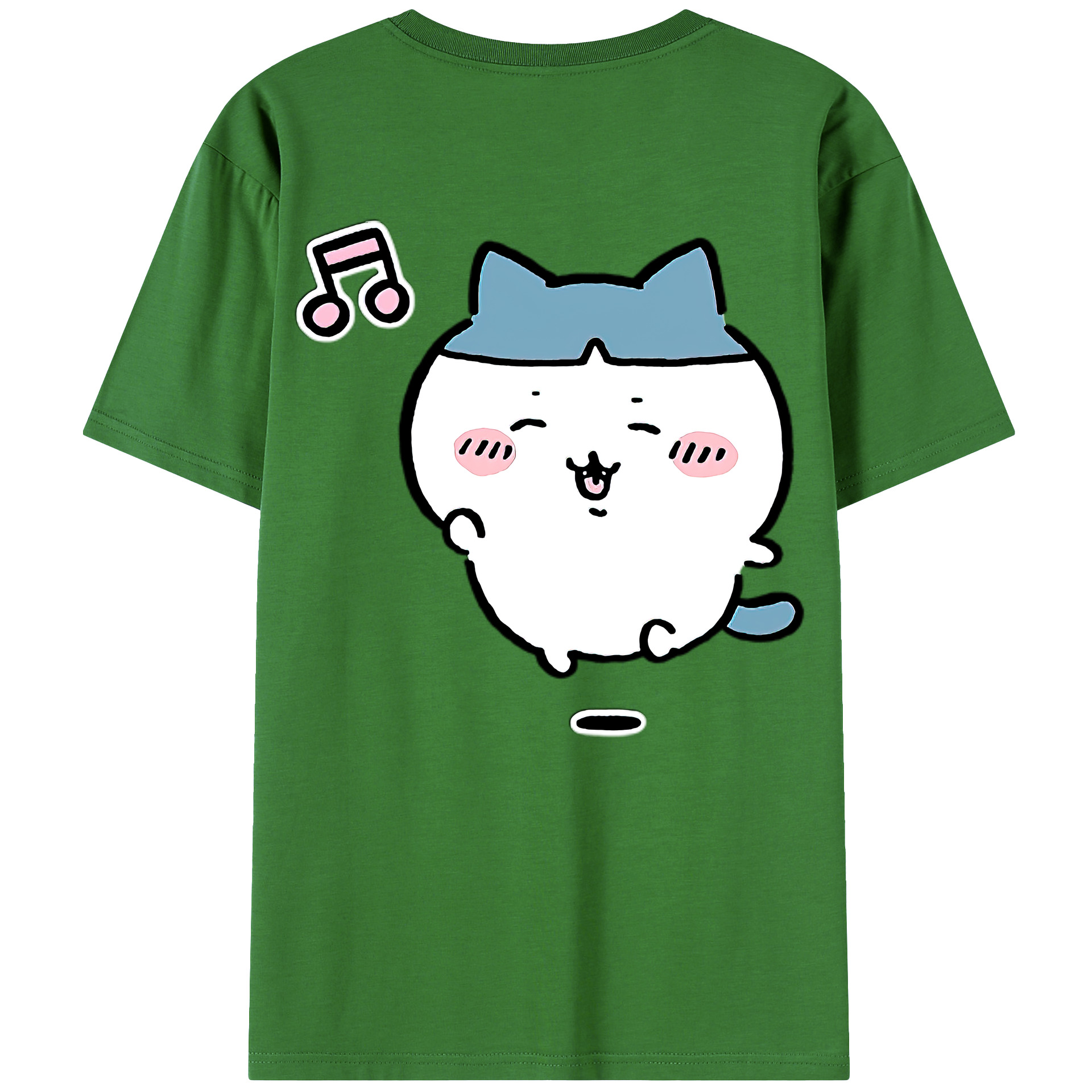 （画像用） ちいかわ ハチワレ Chii-kawa hachiware レディース半袖Tシャツ(バックプリント)